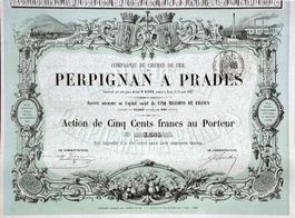 Compagnie du Chemin de Fer Perpignan à Prades - 1867