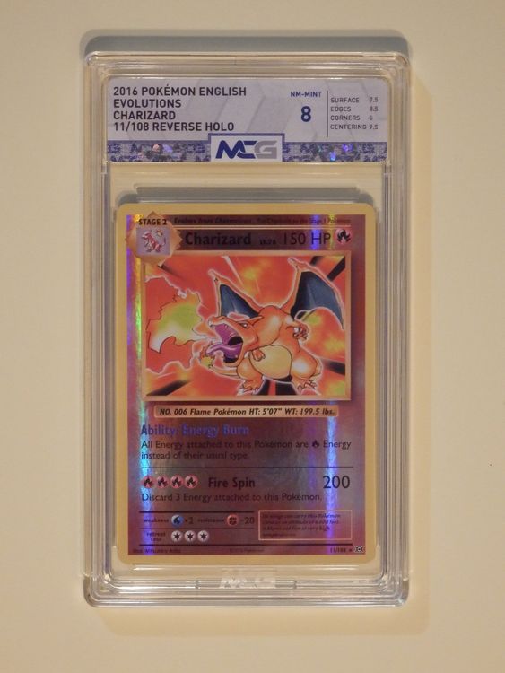 Charizard reverse Evolutions 11/108 (EN, NM - mint, MCG 8) (Gebraucht ...
