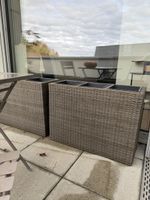 Rattan Hochbeet-Blumentöpfe