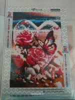 Diamond Painting Bild fix und Fertig mit Herz & Rose