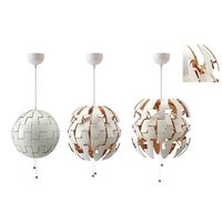 Lampe suspension IKEA modulable (Blanc et Bronze/Cuivre) 