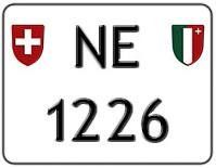 Schilder: Plaque moto NE 1226 – Neu (gemäss Beschreibung) aus Boudevilliers von ENCHERES-PLAQUES-NE