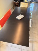 IKEA Ausziehtisch schwarz Holzfurnier