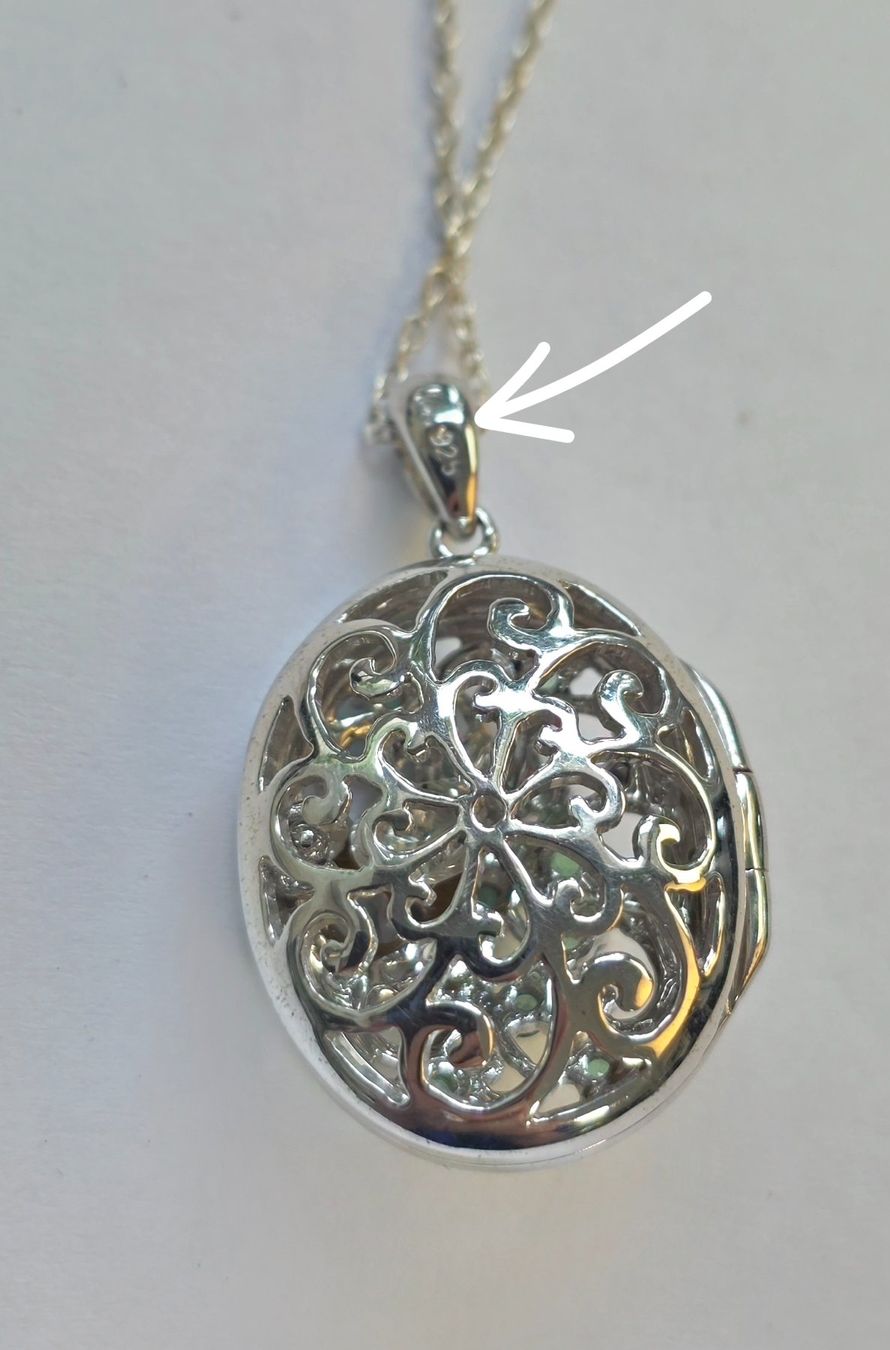 Anhänger: Medaillon Kette Silber mit Smaragden neu – Neu (gemäss Beschreibung) aus Zürich von ben_mn5h 1