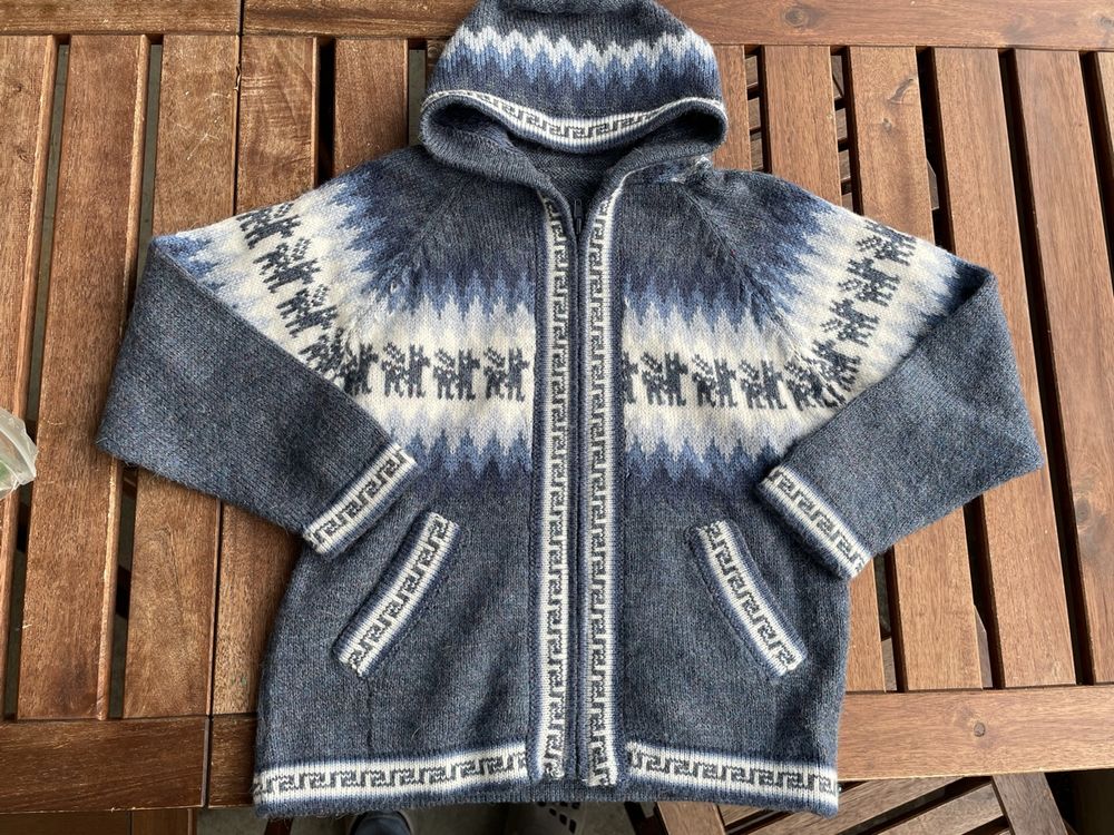 Peru Alpaka Strickjacke mit Kapuze ca 128 (Gebraucht) in Bern für CHF ...