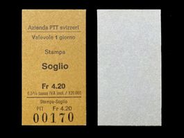 Stampa Soglio Postauto Edmondsonsches Billett Karton