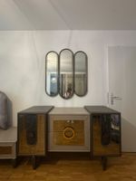 Sideboard mit Spiegel Set antrhazit gold guter Zustand