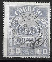 Brasilien 1890: Zeitungsmarke 10 Reis blau
