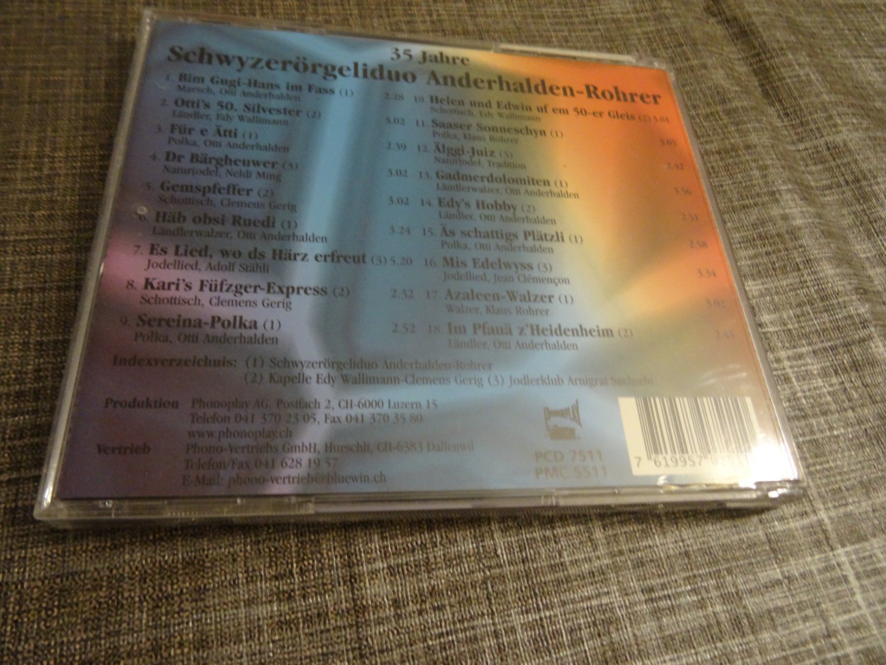 CD: Schwyzerörgeli CD Anderhalden - Rohrer – Usato da Olten venduto da Disc-Ausverkauf 1