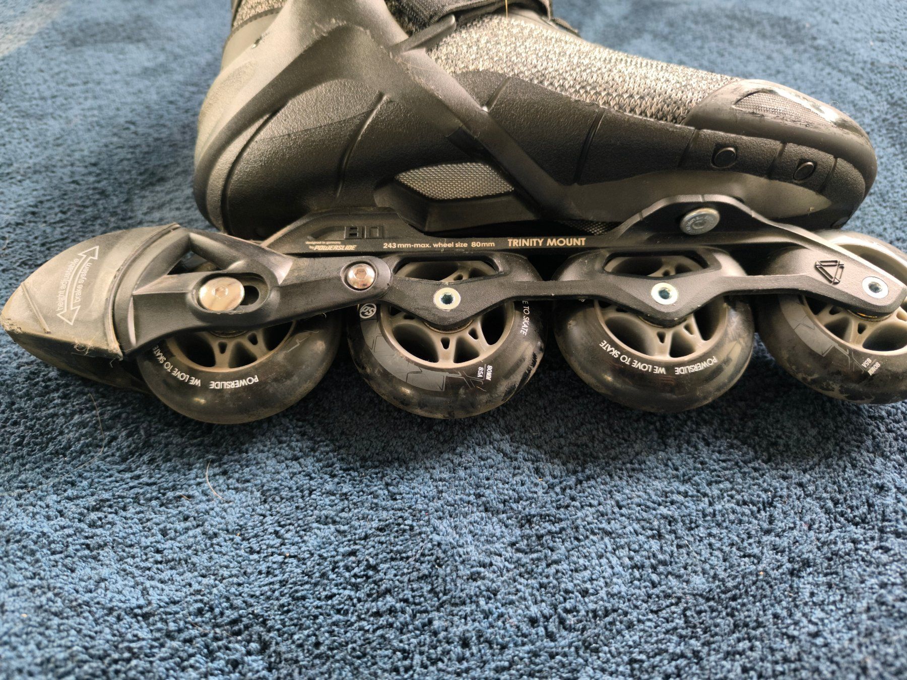 Pattini in linea & Pattini a rotelle: Powerslide Phuzion Radon 80 Inline skates inkl. Skatehelm – Usato da Trimbach venduto da jittensohn 5