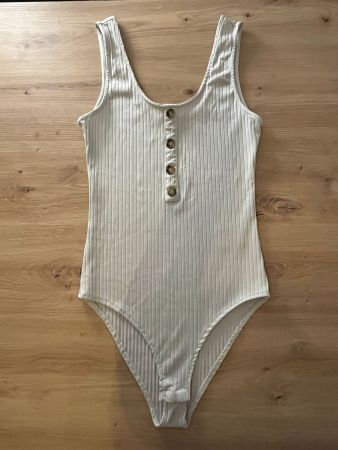 Body blanc à boutons H&M - S