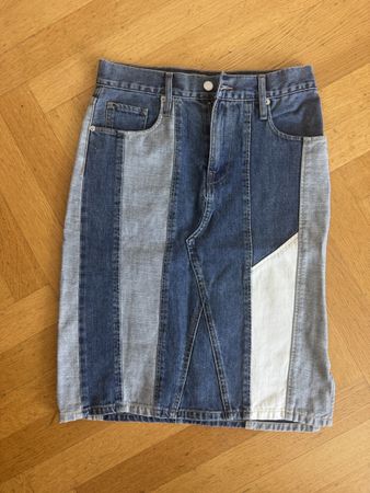 BERENICE Jeansrock im Patchwork-Design, Grösse 36 