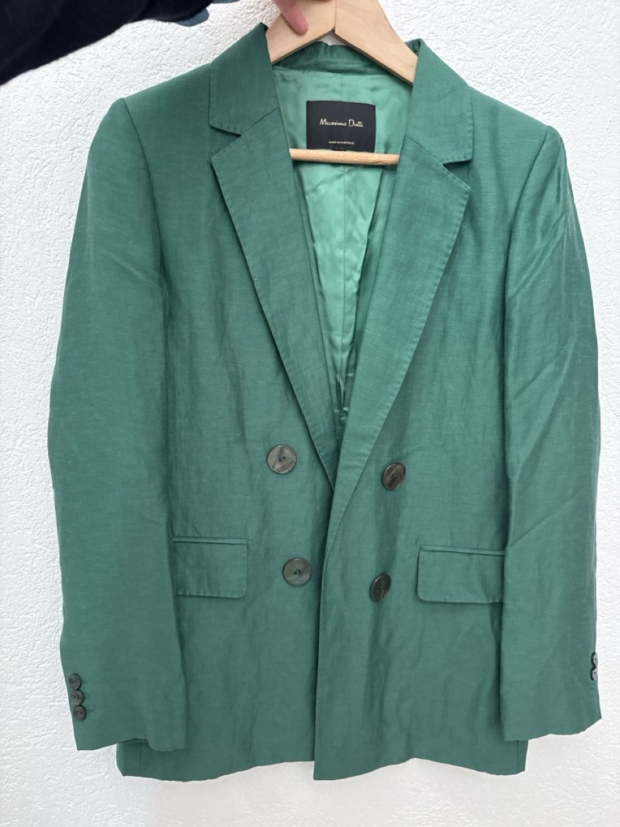 Massimo Dutti Giacche: Beautiful green silk blazer – Nuovo (secondo la descrizione) da Horgen venduto da theresak02