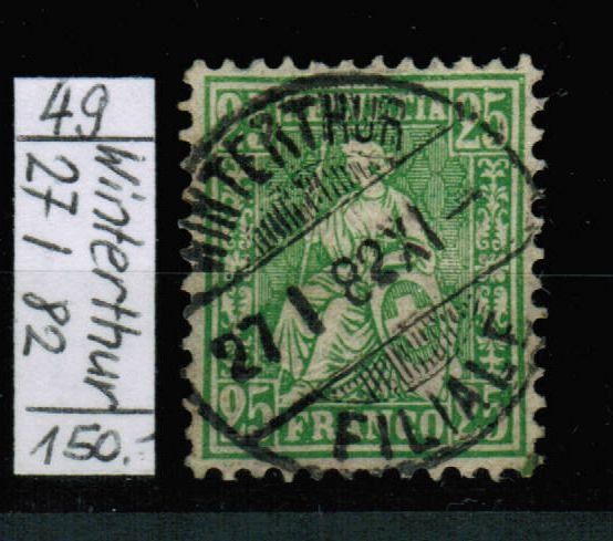 Tutti i francobolli: Si.Helvetia - Nr.49 - Winterthur – Usato da Bern venduto da peri02