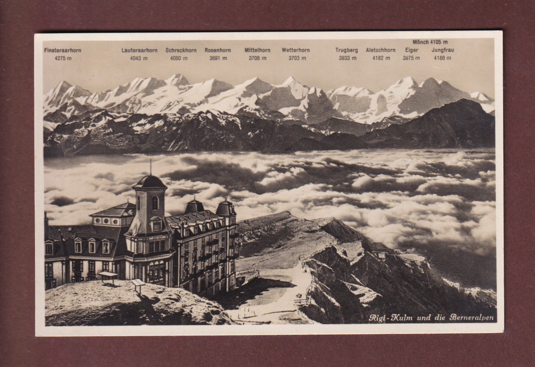 Cartoline postali: RIGI-KULM - Berneralpen - 1931 – Usato da Pully venduto da nicecards-shop