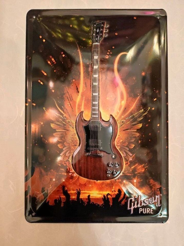 Insegne: Blechschild 3D-GIBSON PURE – Nuovo e nell'imballaggio originale da Rupperswil venduto da big-one-sale