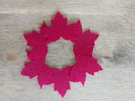 5 Stk Filz Blätter 8*5.8 cm Felt Leaves