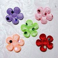Appliques FLEURS Velours 10 pcs MIX