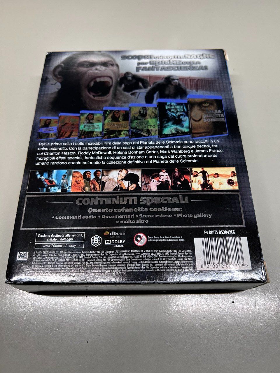 Tutti i DVDs: Il Pianeta Delle Scimmie - Evolution Collection - Blu Ray – Usato da Giubiasco venduto da LorisVale 1