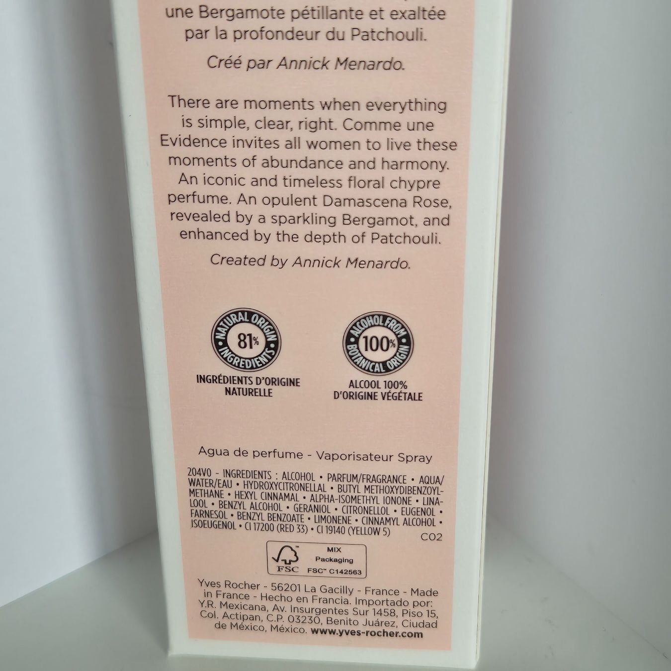 Yves Rocher Parfum & Eau de Toilette: Yves Rocher Evidence Eau de Parfum 50ml Damenduft – Neu und originalverpackt aus Zürich von Citalo 2