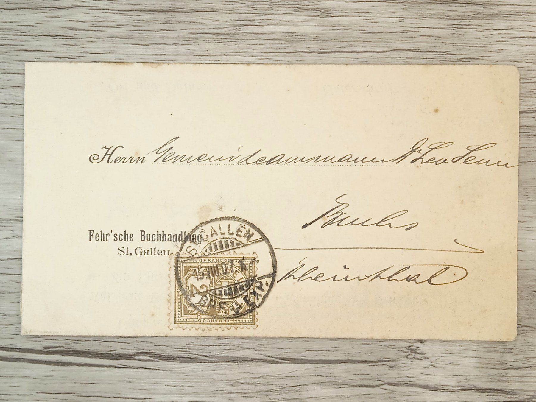 Tutti i francobolli: TR56 Document + Timbre Suisse 1907 – Usato da Cousset venduto da Patrick_Collections