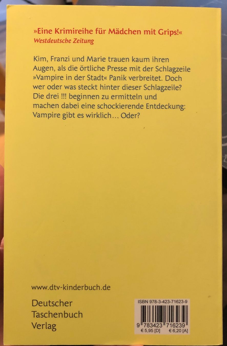 Libri: Die drei !!! - Vampire in der Nacht – Nuovo (secondo la descrizione) da Langnau am Albis venduto da snla_scc9 1