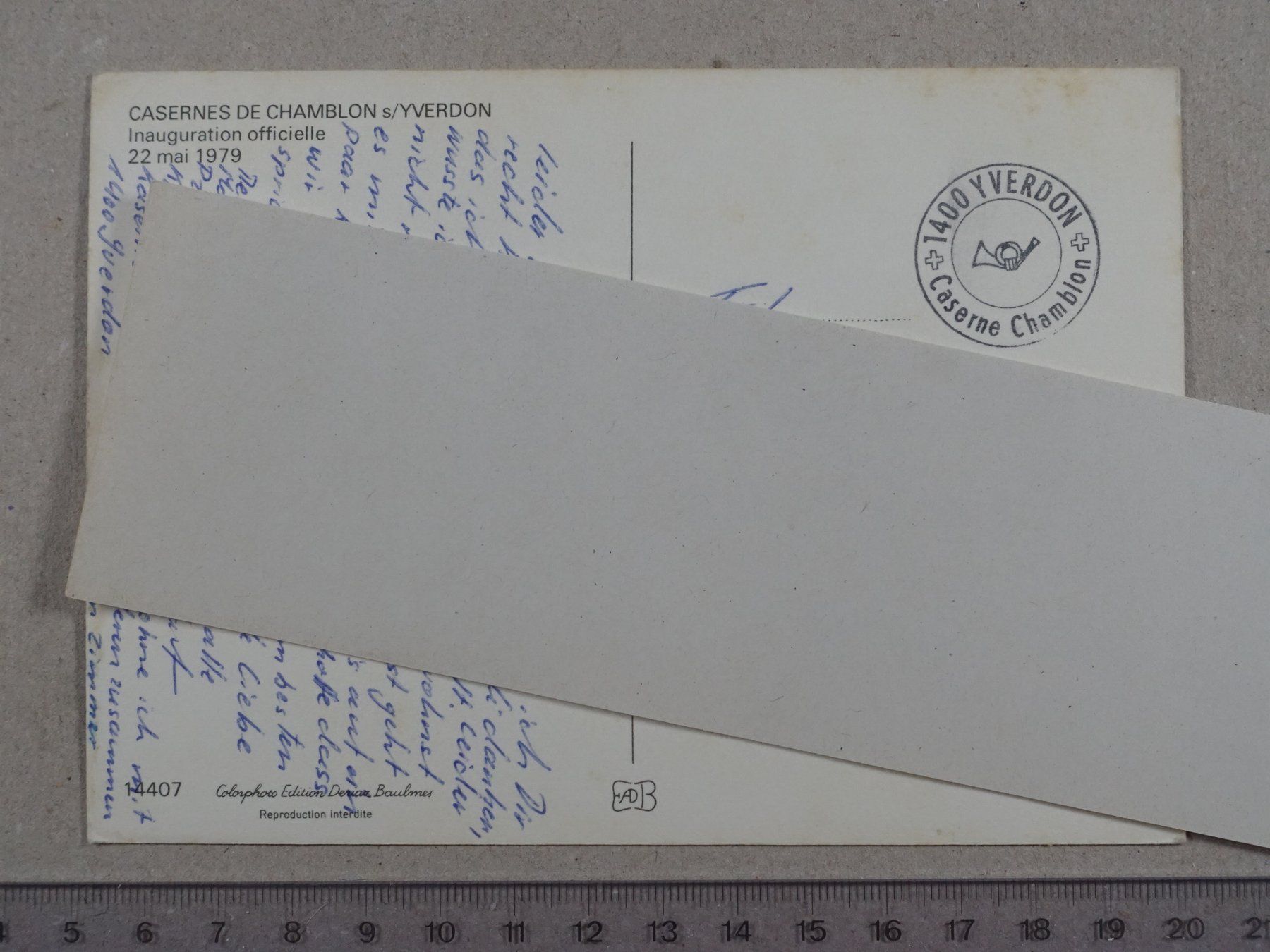Cartoline postali: Yverdon, Feldpost, Casernes de Chamblon – Usato da Lenzburg venduto da fh1 1