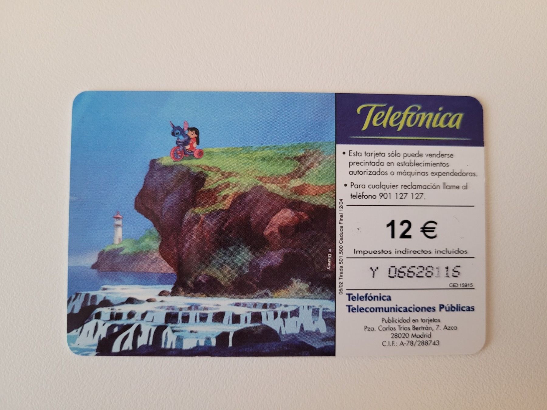 Telefon- & Taxkarten: Telefonkarte Spanien "Lilo Stich" – Gebraucht aus Inwil von Flower2325 1
