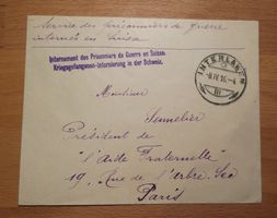 Internierung 1.WK Interlaken Brief