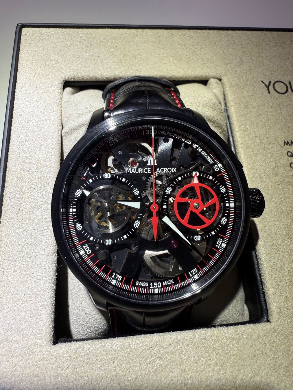Maurice Lacroix Orologi: Maurice Lacroix Masterpiece chronographe squelette – Usato da Le Locle venduto da waazzaa