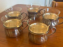 5 Vintage Teegläser Sigg 60er Jahre Zustand: gut