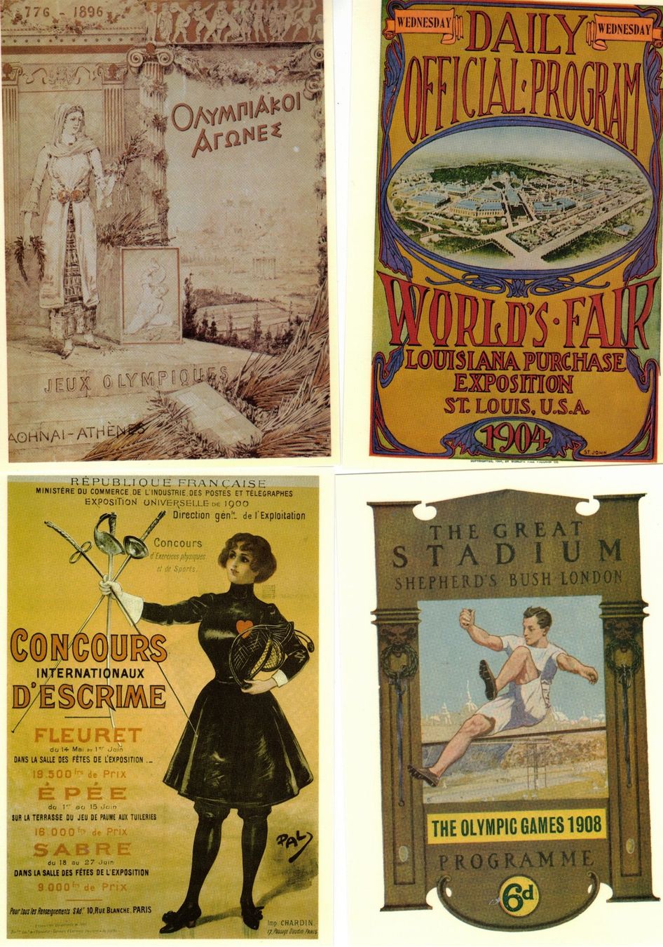 Cartoline postali: Olympiade Olympia 12 Poster auf Ansichtskarten 1896 1932 – Nuovo (secondo la descrizione) da Widnau venduto da Seppl480