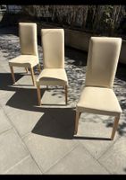 3 Esszimmerstühle (synthetisches Leder beige)
