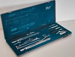 Kern Swiss Vintage Reisswerkzeug Zirkel Grosses Set Komplett