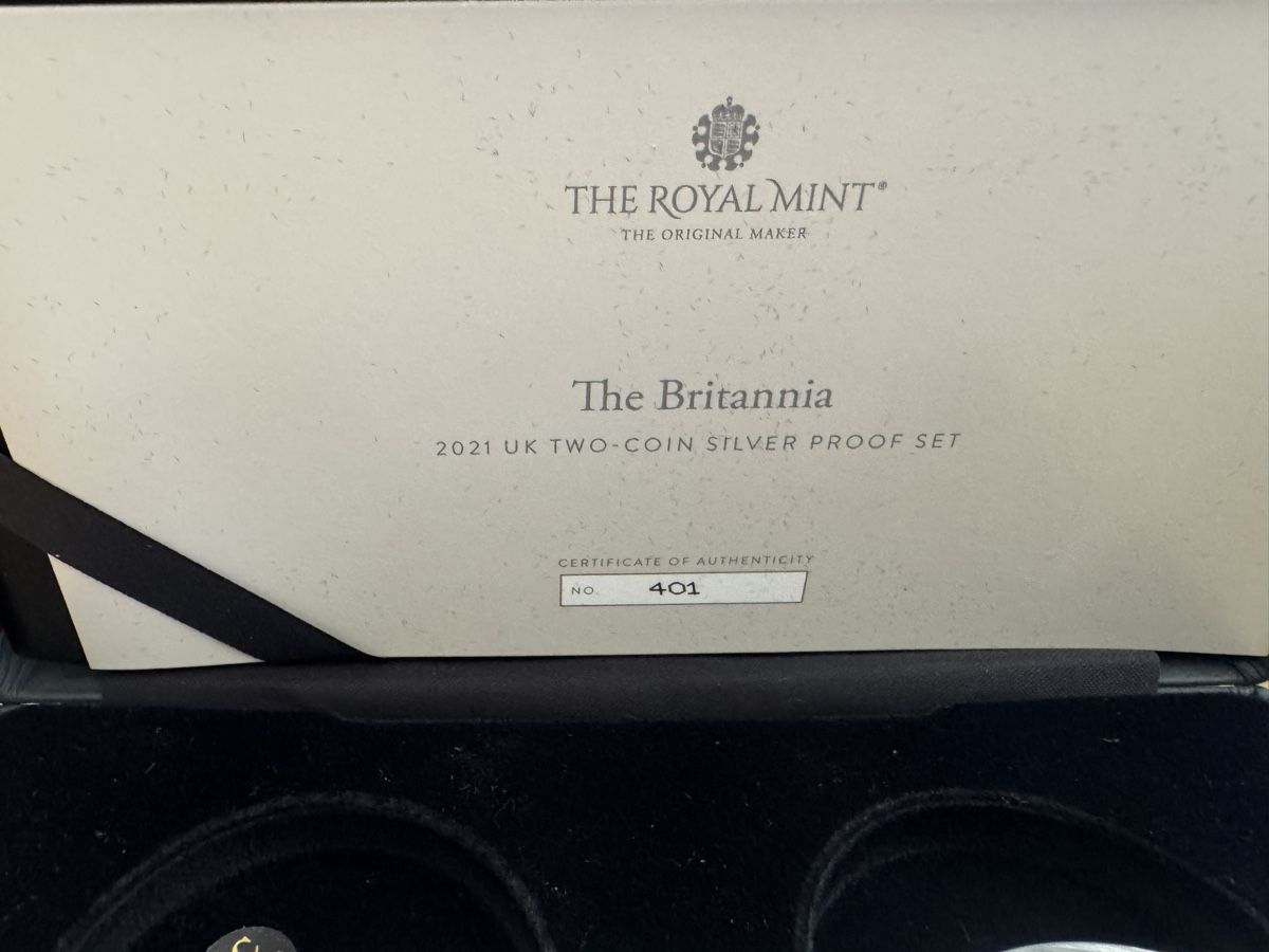 Toutes les monnaies: 2021 Britannia Silver Reverse Proof Set 2 Coin Set – Neuf (Voir description) à Founex par egz_58qz 5