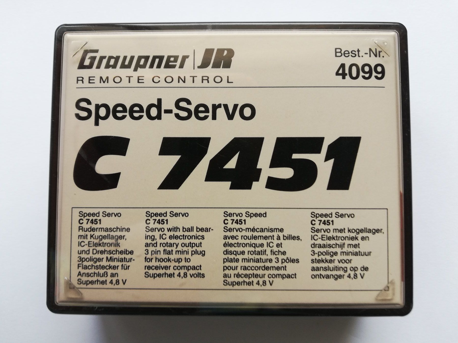 Graupner Modellismo RC: Servo Graupner C 7451 – Nuovo e nell'imballaggio originale da Flüh venduto da AMS-Modellbau 1