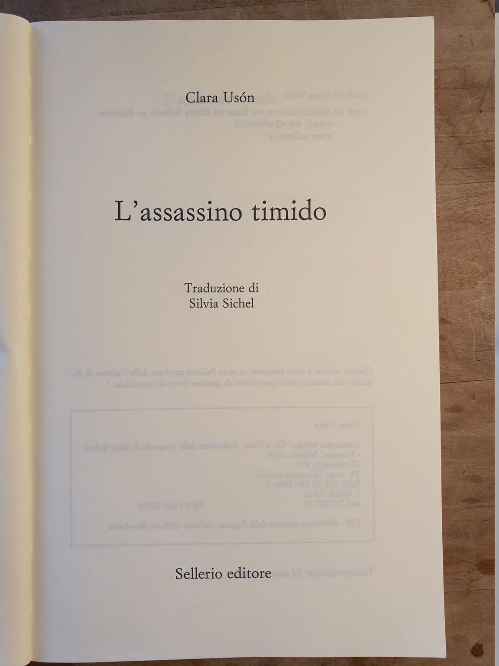 Bücher: lAssasino timido Clara Uson Sellerio – Gebraucht aus Zürich von loosebone 3