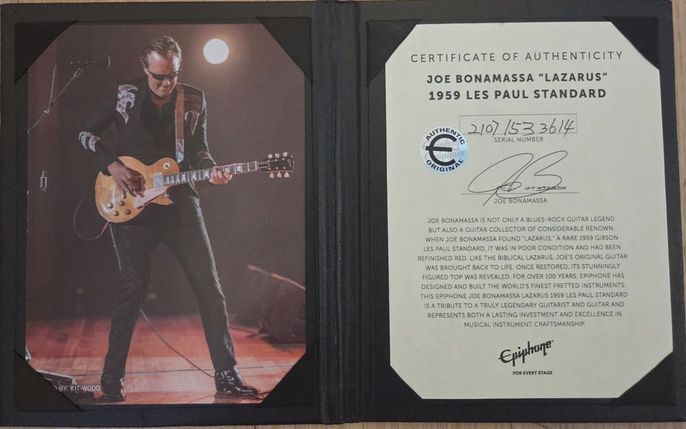 Limited Epiphone Les Paul Joe Bonamassa 