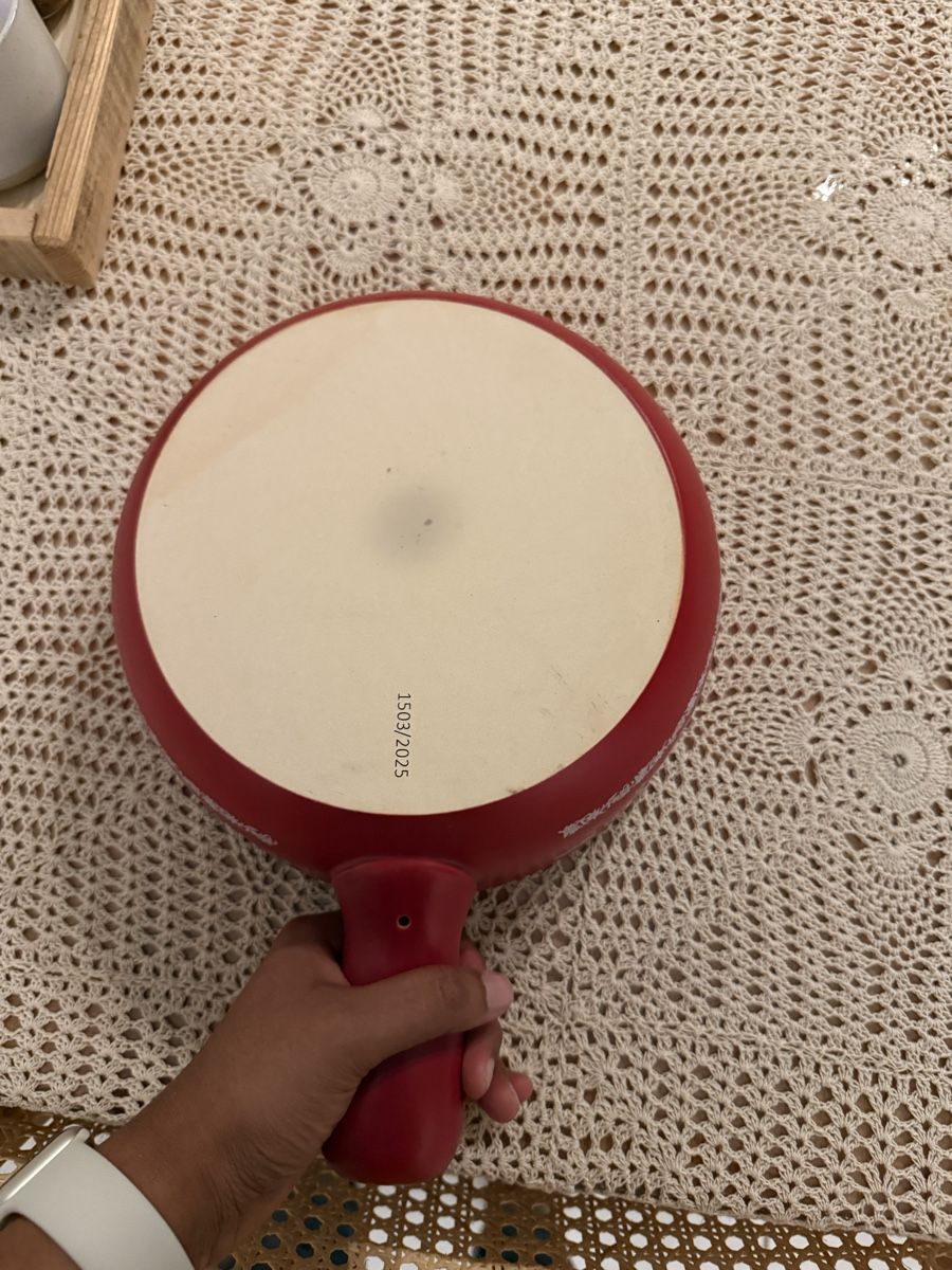Pentole: Vintage Red Fondue Caquelon/Pan – Usato da Au ZH venduto da SNEKAR 2