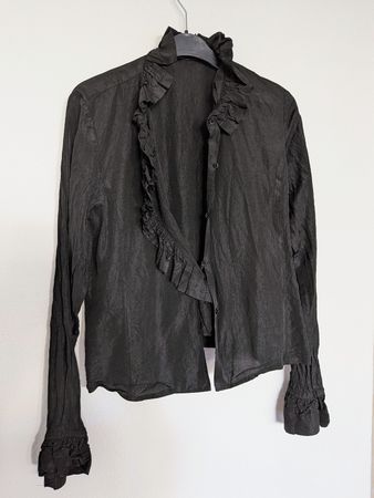 Schwarze Rüschenbluse von Spengler Gr .M