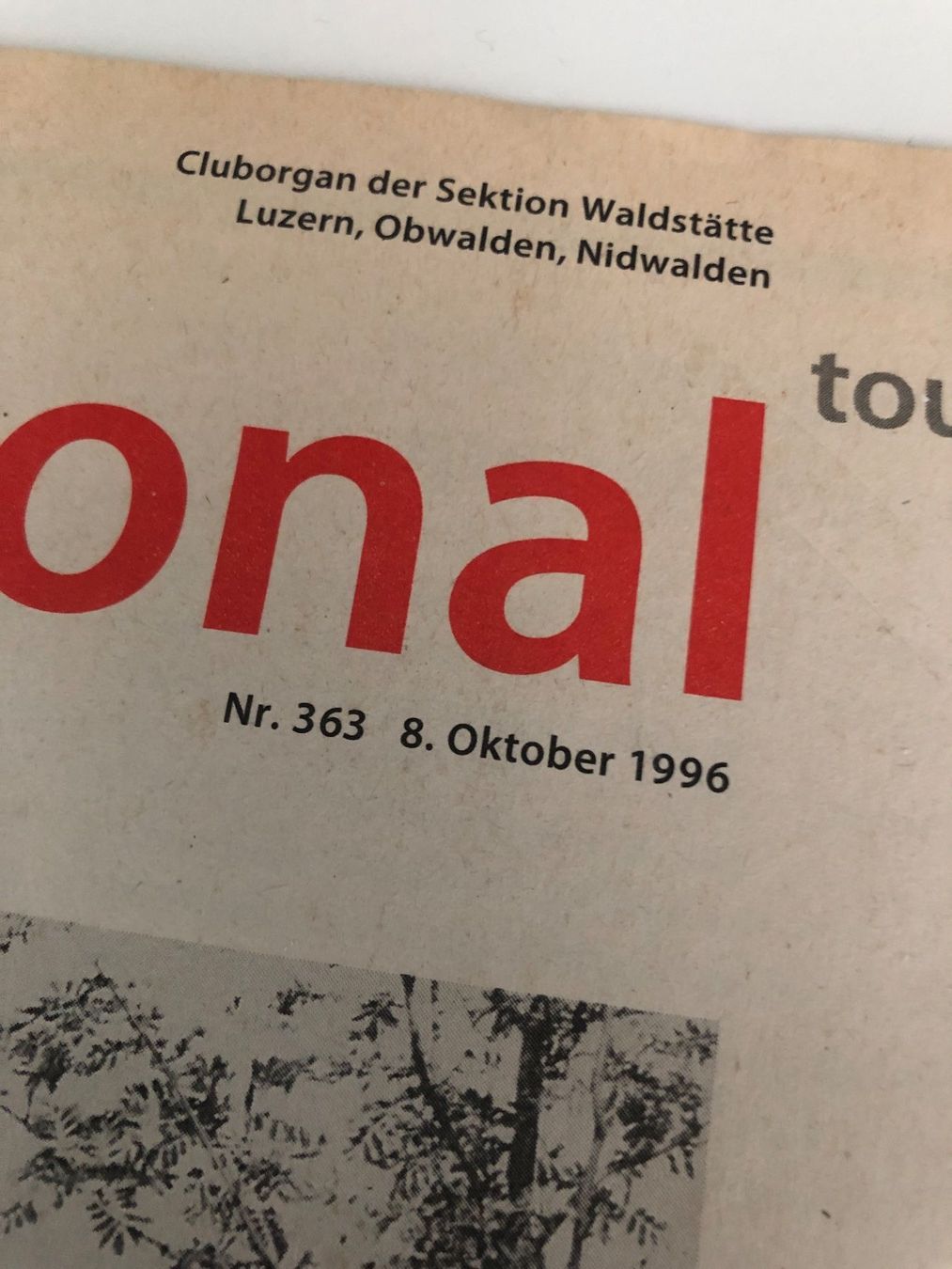 Riviste & Magazine: Seltene alte Zeitschrift. TCS Regional 1996 – Usato da Hergiswil LU venduto da FcMalkov 1