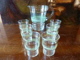 Glas Kanne mit 6 Becher
