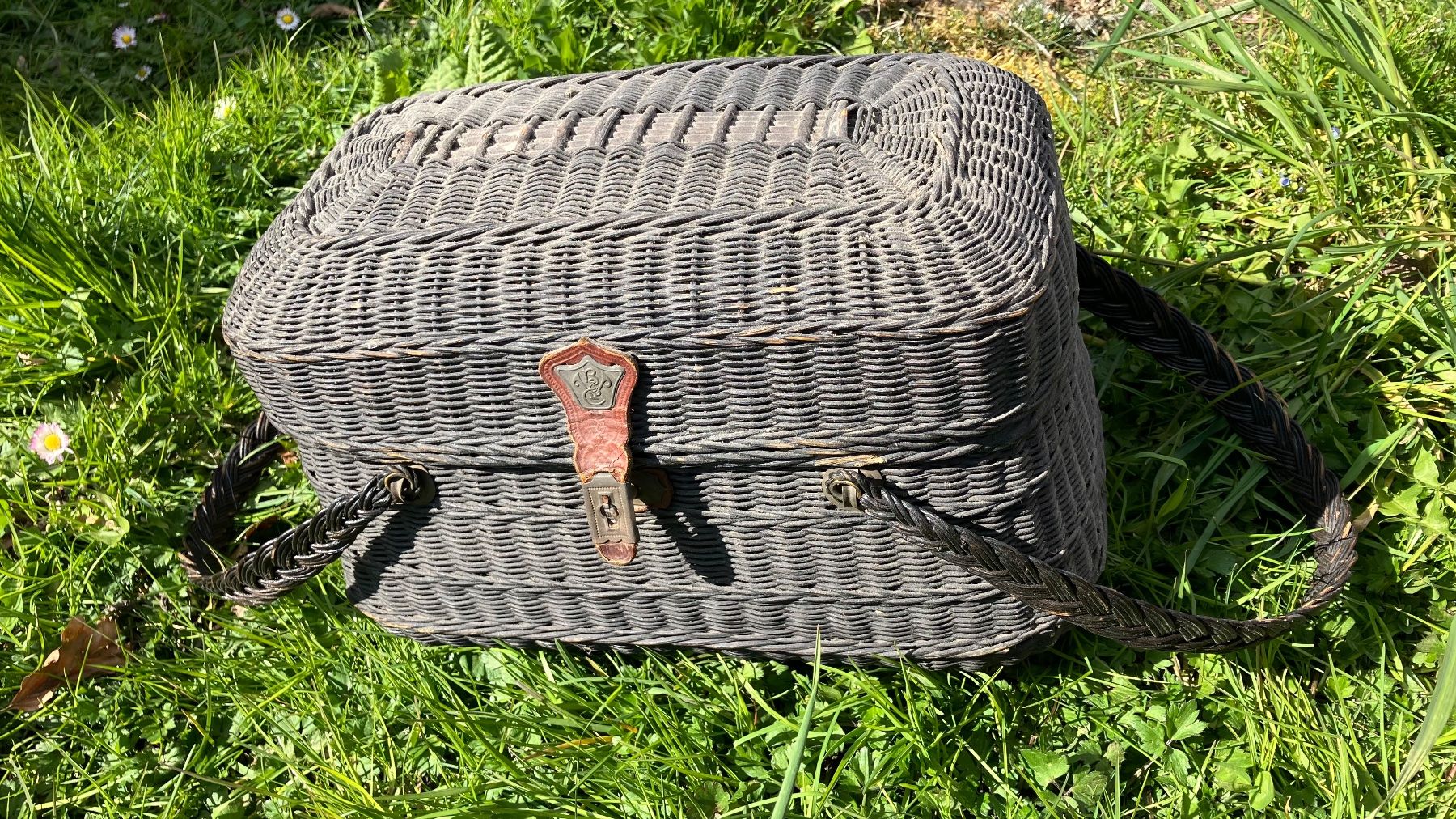 Altro per la casa: antik panier Korb osier 1900  monogramme BVC – Usato da St-Cierges venduto da LeRegain 3