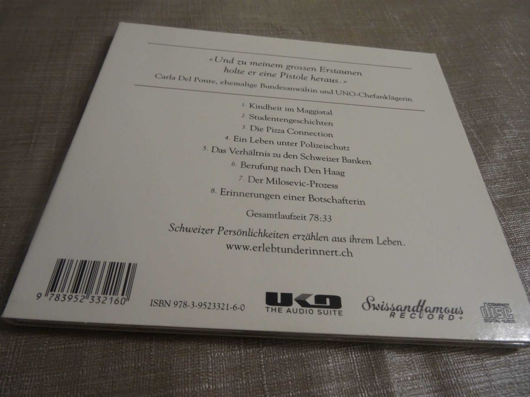 CDs: Carla Del Ponte - "erlebt & erinnert"  CD – Gebraucht aus Olten von Disc-Ausverkauf 1