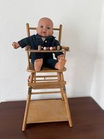 Puppe inkl Holzpuppenstuhl