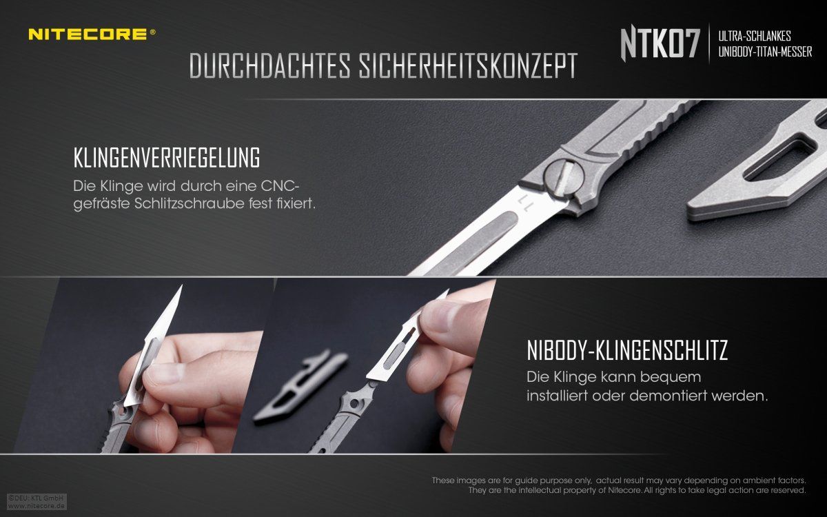 Coltelli: NiteCore Titan Messer NTK07 Unibody – Nuovo e nell'imballaggio originale da Grüningen venduto da Prolumin 6