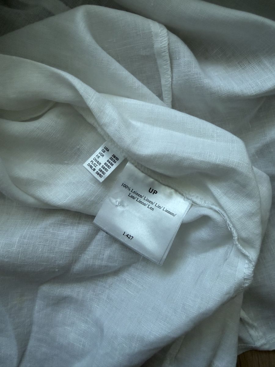 Camicette: Weiss Leinenbluse Gr. XXL mit Spitze Villa Tosca – Usato da Itingen venduto da Granini_93 3