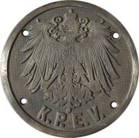 KPEV Eigentumgsschild 1900 Lokschild Original