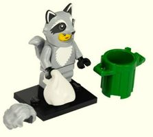 Lego Minifigur Raccoon Costume Fan, Series 22