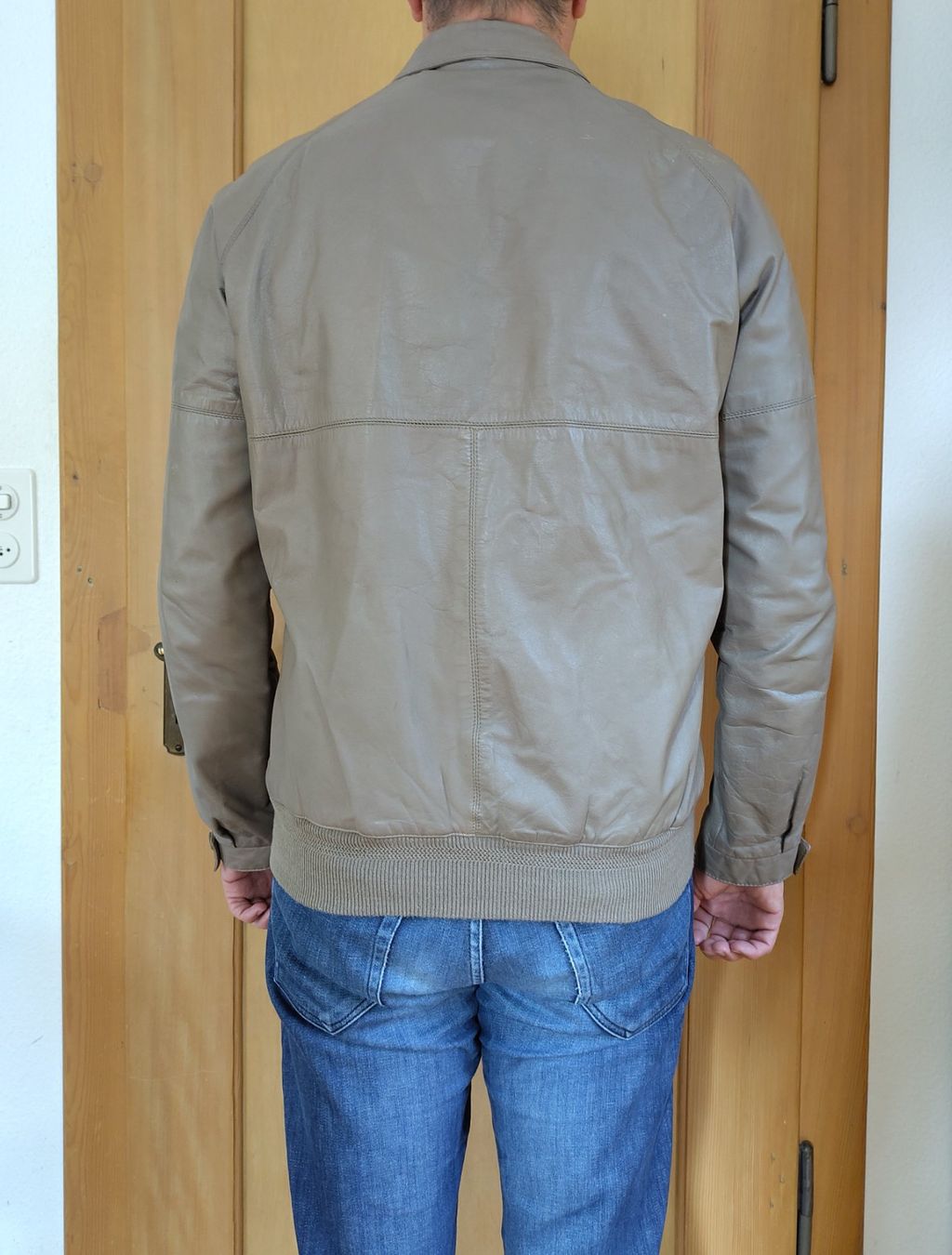 Vestes: Beigefarbener Echtleder-Blouson, Grösse 52 – D'occasion à Möhlin par MeisterHora 3